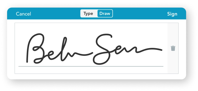 Electronic Signatures Feature