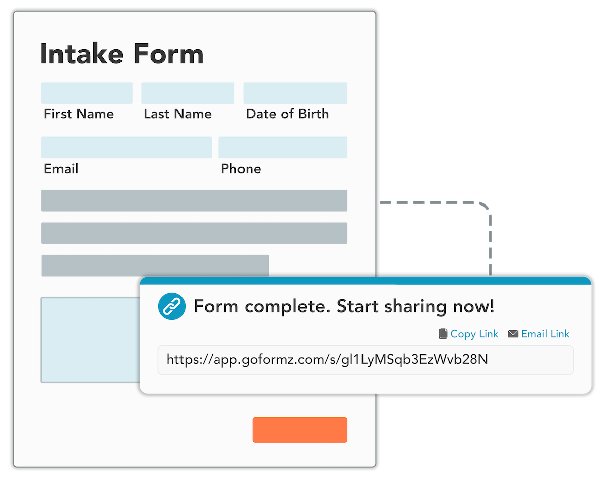 Share forms with anyone for them to fill out and complete.