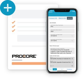 GoFormz mobile form on iPhone updating Procore record from the field
