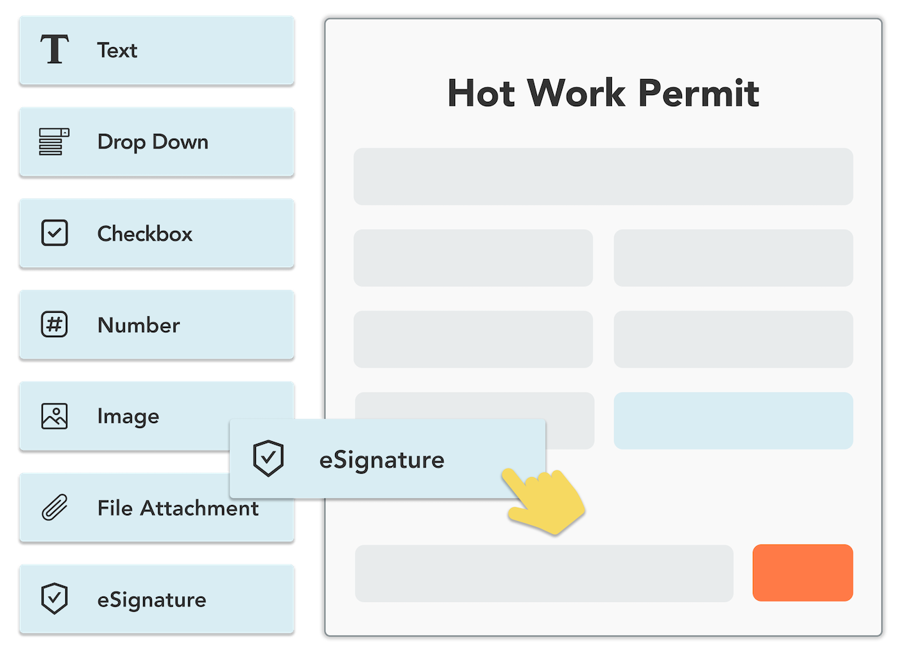 A screenshot of the GoFormz minimal template editor