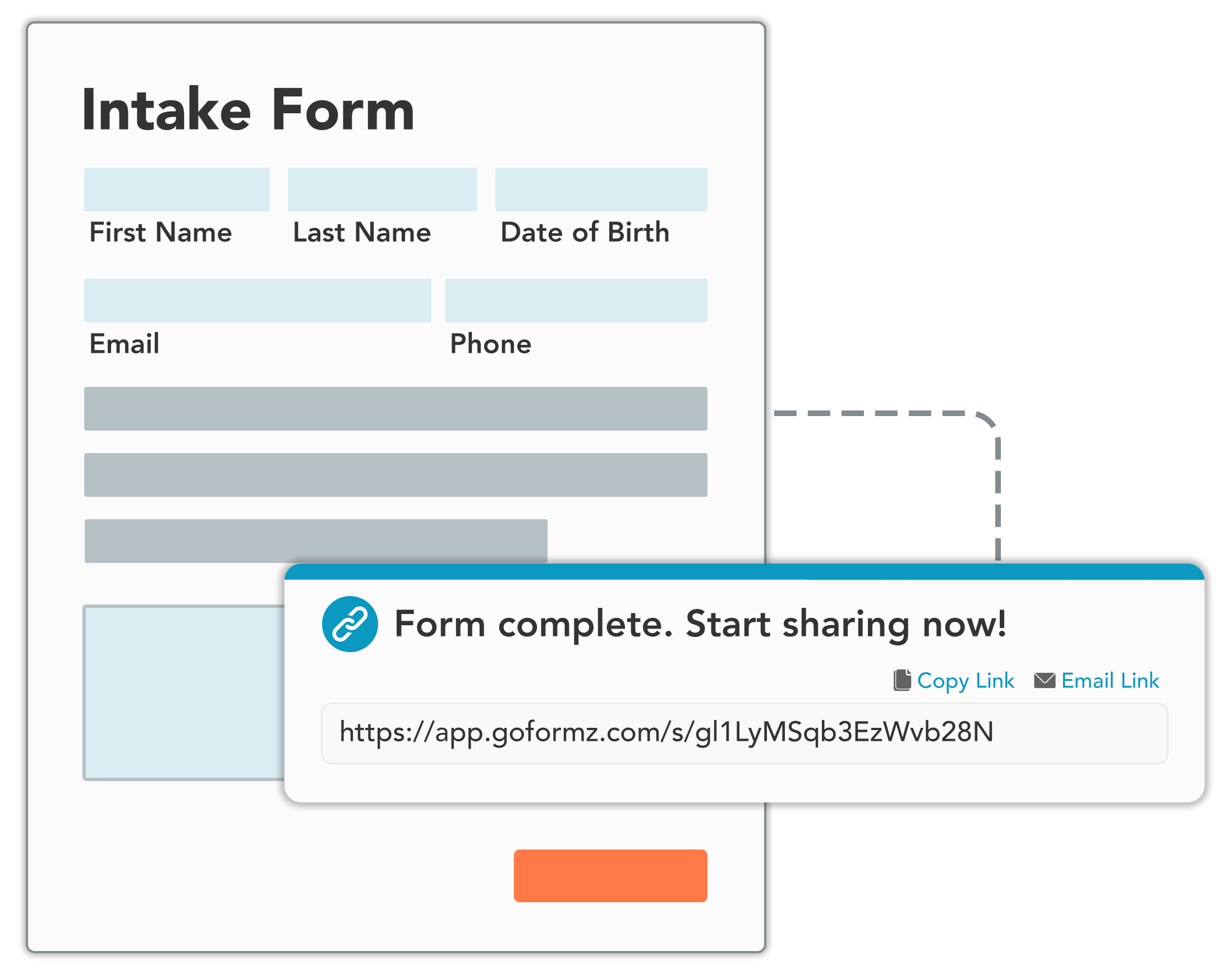 A graphic showing a minimumal public form