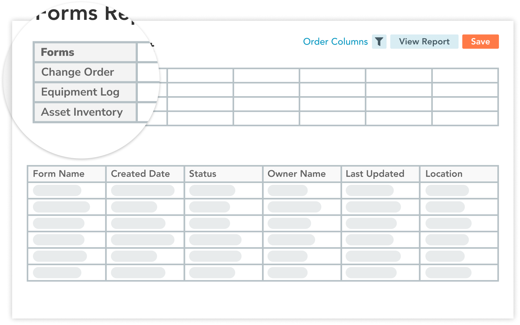 GoFormz digital construction estimate form displayed on laptop and tablet showing contractor details and project costs