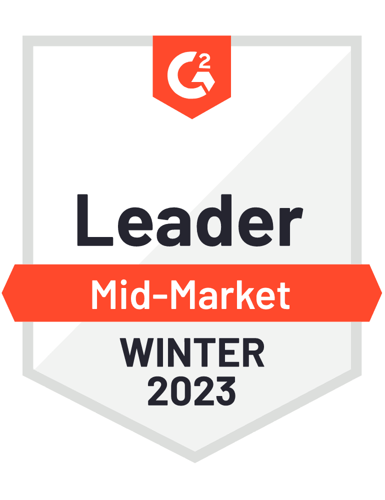 g2 badge for Quality of Support