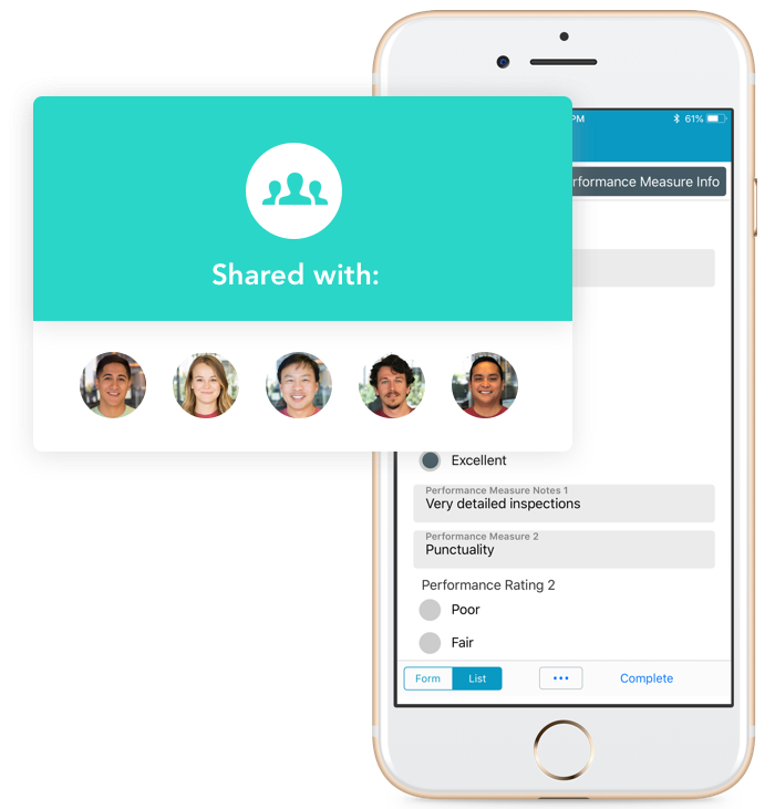 Easily record and share Employee Evaluation Forms