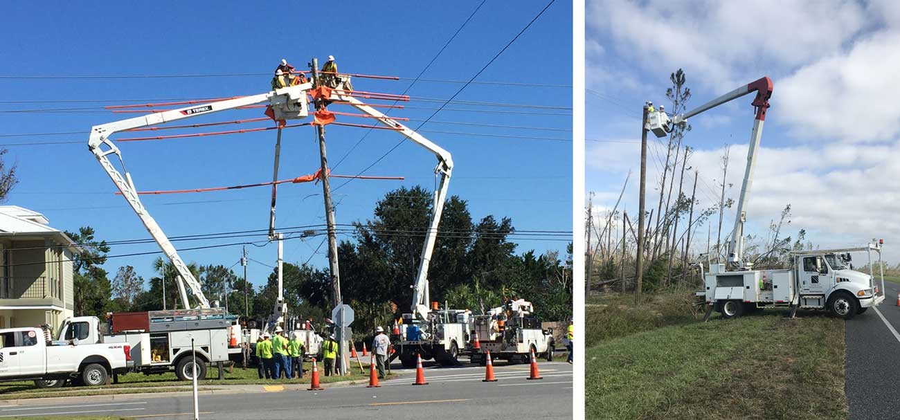 Robert Henry field teams conduct electrical repairs using GoFormz mobile forms to capture field data